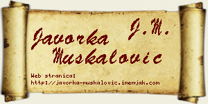 Javorka Muskalović vizit kartica